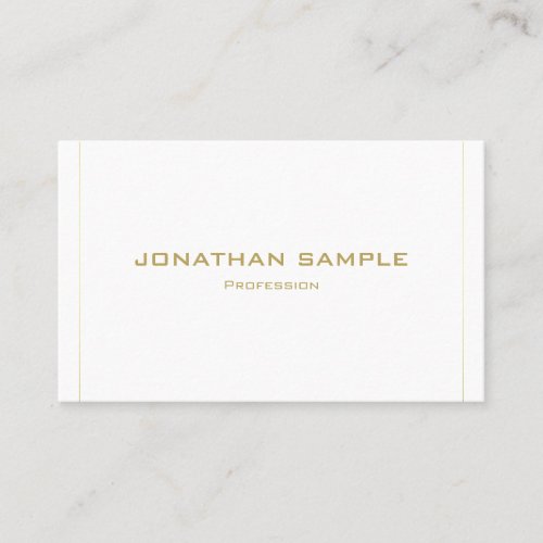 Elegant Modern Simple Gold Striped Professional Business Card