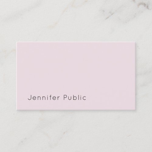 Elegant Modern Simple Graceful Purple Pink Plain Business Card