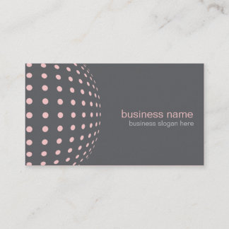 Elegant Modern Simple Light Pink Circles Business Card