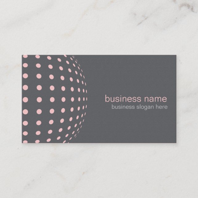 Elegant Modern Simple Light Pink Circles Business Card (Front)