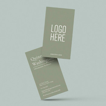Elegant Modern Simple Logo Professional Stylish Business Card by Farlane at Zazzle