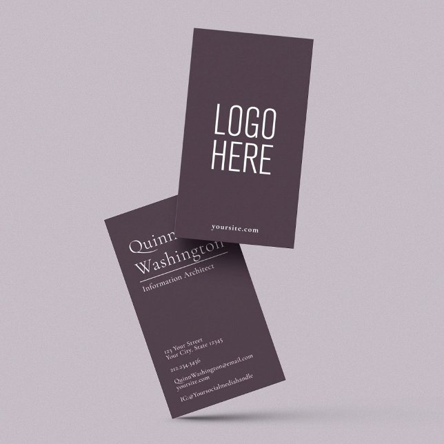 Elegant Modern Simple Logo Professional Stylish Business Card (Creator Uploaded)