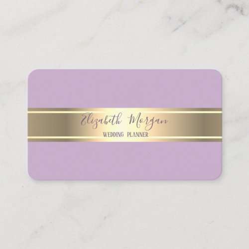 Elegant Modern SimpleMinimalist Gold Stripe Business Card