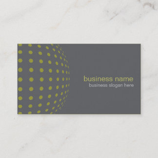 Elegant Modern Simple Olive Green Circles Business Card