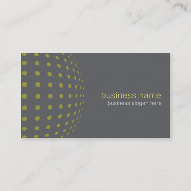 Elegant Modern Simple Olive Green Circles Business Card (Front)