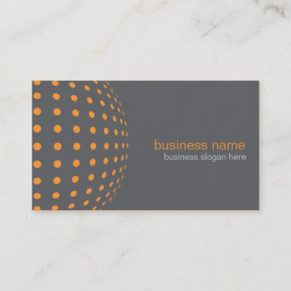 Elegant Modern Simple Orange Circles Business Card