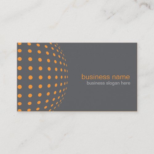 Elegant Modern Simple Orange Circles Business Card