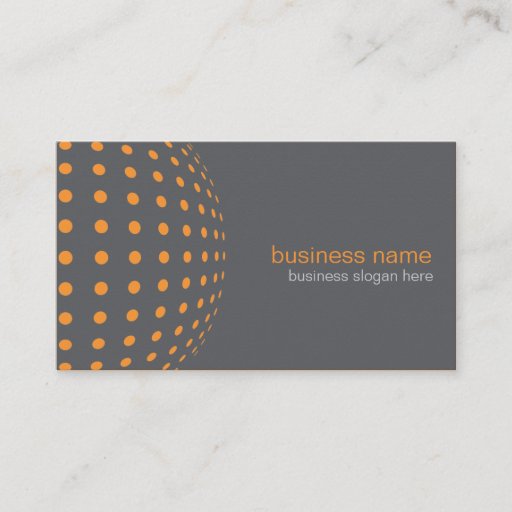 Customizable Elegant Modern Simple Orange Circles Business Card