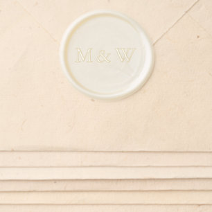 Elegant Modern Simple Personalized Monogram Wax Seal Sticker