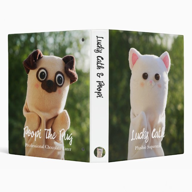 Elegant Modern Simple Personalized Photo 3 Ring Binder (Background)