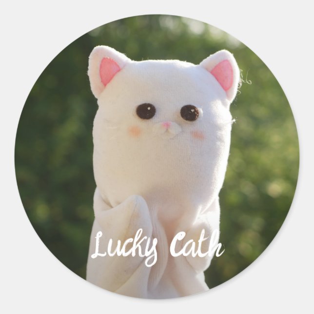 Elegant Modern Simple Personalized Photo  Classic Round Sticker (Front)