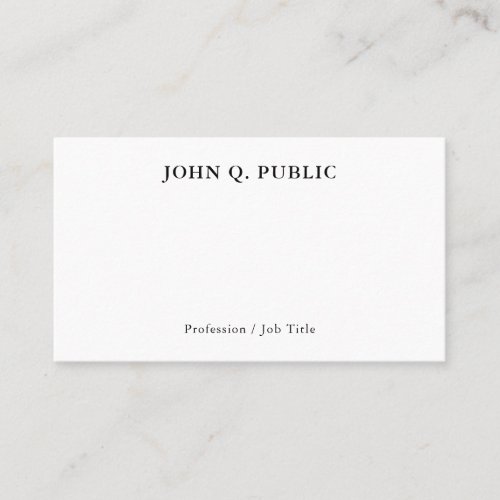 Elegant Modern Simple Personalized Template Business Card