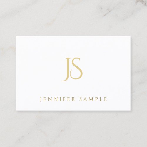 Elegant Modern Simple Professional Gold Monogram Business Card