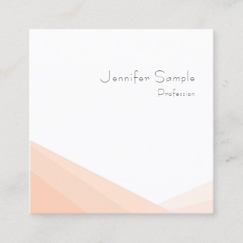 Elegant Modern Simple Professional Minimalist Square Business Card