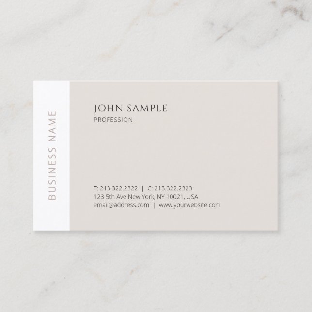 Elegant Modern Simple Professional Trendy Template Business Card (Front)