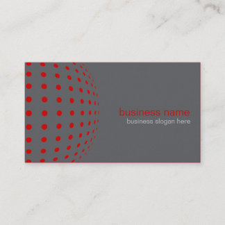 Elegant Modern Simple Red Circles Business Card