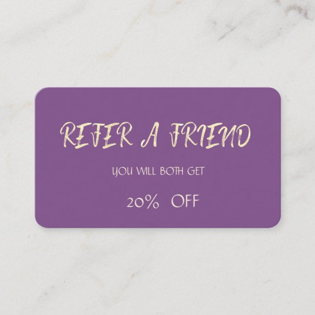 Elegant Modern Simple    Referral Card (Front)