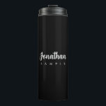Elegant Modern Simple Template Calligraphy Name Thermal Tumbler<br><div class="desc">Calligraphy Script Name Elegant Modern Minimalist Simple Customizable Template Add Text Upload Image,  Photo or Business Logo,  Company Name Promotional Classic Thermal Tumbler.</div>