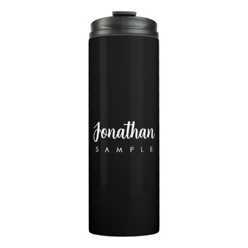 Elegant Modern Simple Template Calligraphy Name Thermal Tumbler