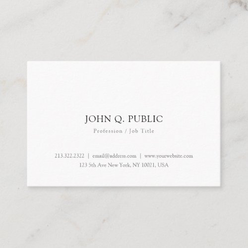 Elegant Modern Simple Template Minimalistic Top Business Card