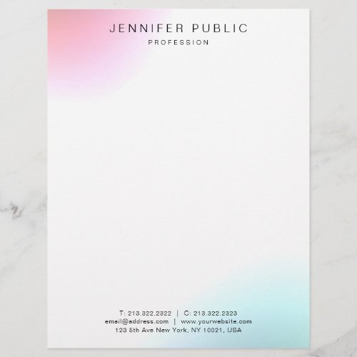 Elegant Modern Simple Trendy Colorful Template Letterhead