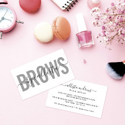 Elegant Modern Simple Typography Eyebrow Artist Business Card