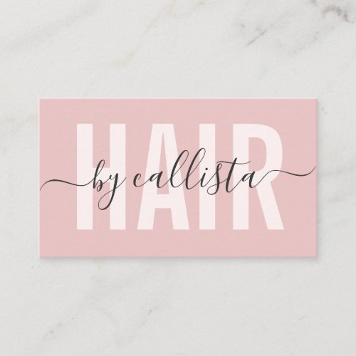 Elegant Modern Simple Typography Hair Stylist Business Card