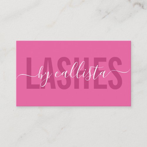 Elegant Modern Simple Typography Lashes Business C Business Card
