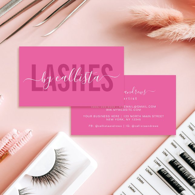 Elegant Modern Simple Typography Lashes Business C Card (Creator Uploaded)