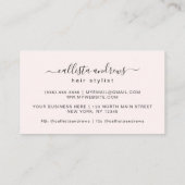 Elegant Modern Simple Typography Nail Artist Business Card (Back)
