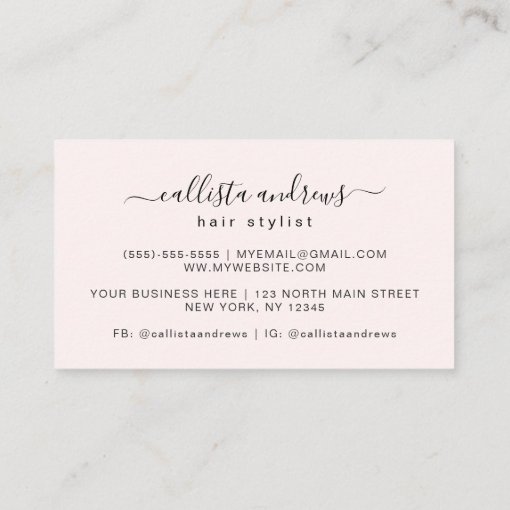 Elegant Modern Simple Typography Nail Artist Business Card | Zazzle