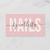 Elegant Modern Simple Typography Nail Artist Business Card (Front)