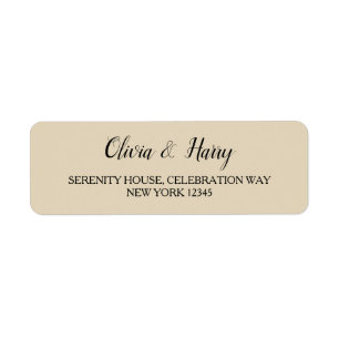 Elegant Modern Simple Wedding Return Address Label