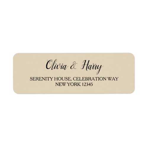 Elegant Modern Simple Wedding Return Address Label