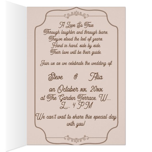 elegant modern simple weeding invitation card (Inside (Right))