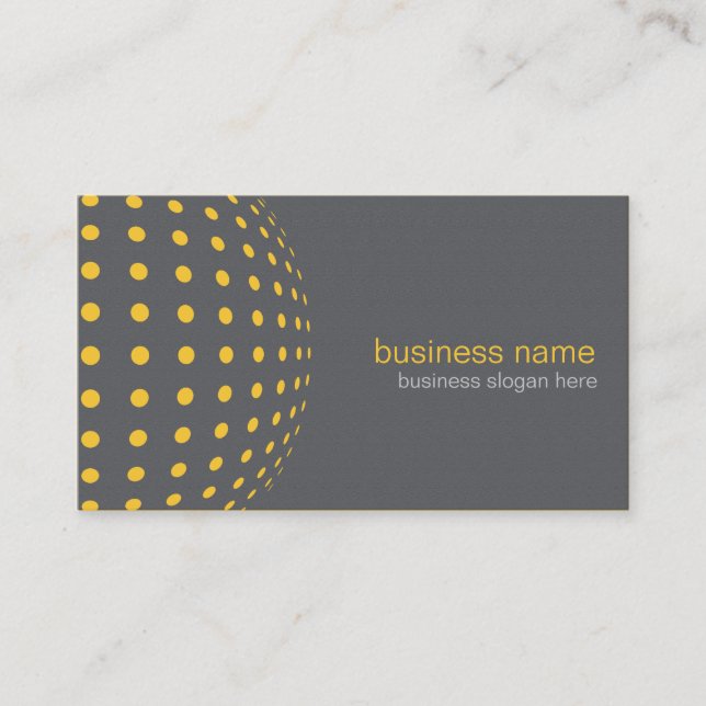 Elegant Modern Simple Yellow Circles Business Card (Front)