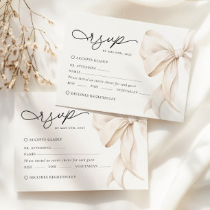 Elegant Modern Simplistic Wedding RSVP Card