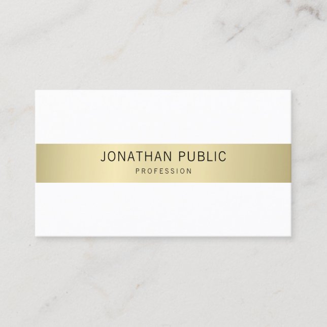 Elegant Modern Sleek Design Trendy Plain Luxury Business Card (Front)