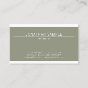 Elegant Modern Sleek Design Trendy Plain Luxury Business Card