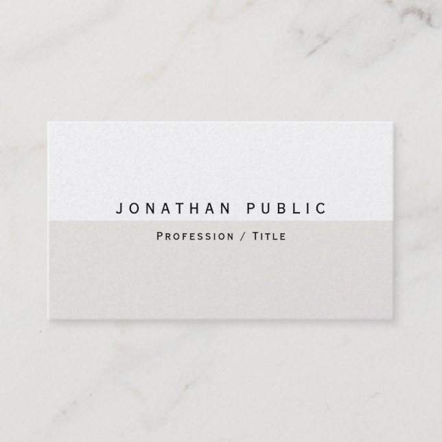 Elegant Modern Sleek Template Luxury Premium Pearl Business Card (Front)