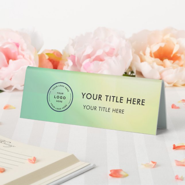 Elegant Modern Small Business  Logo Table Tent  (In SItu (Wedding))