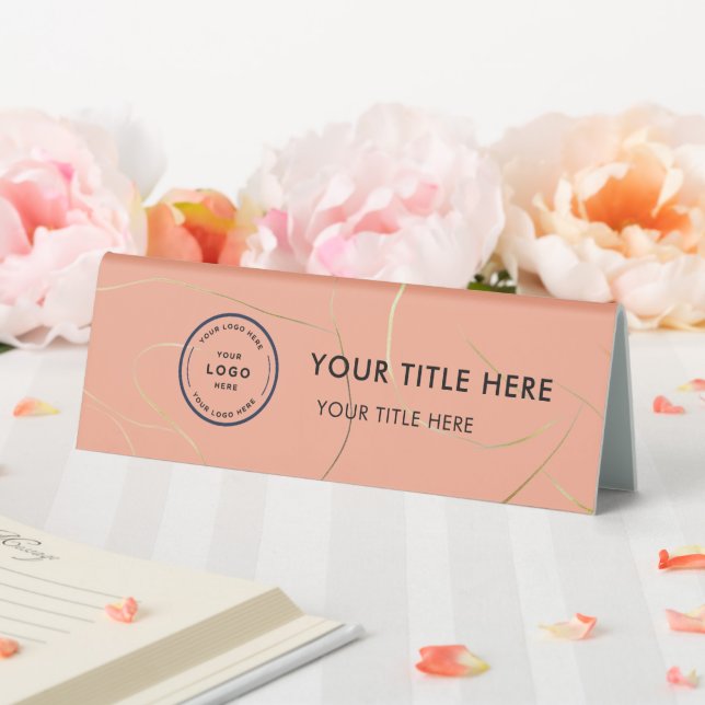 Elegant Modern Small Business  Logo Table Tent  (In SItu (Wedding))