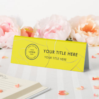 Elegant Modern Small Business Logo Table Tent