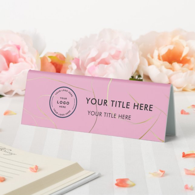 Elegant Modern Small Business  Logo Table Tent  (In SItu (Wedding))