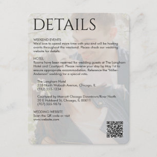 Elegant Modern Smoke Black Details Enclosure Card
