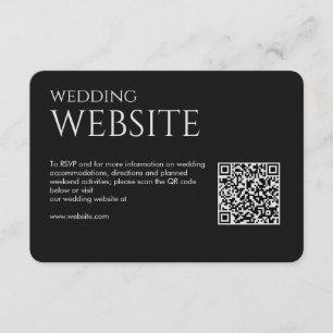Elegant Modern Smoke Black Wedding Enclosure Card