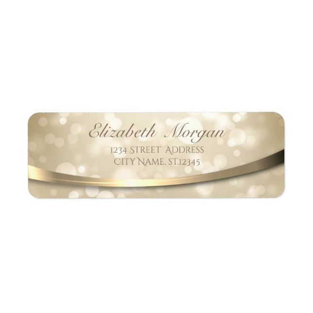 Elegant  Modern Sophisticated,Bokeh Label (Front)