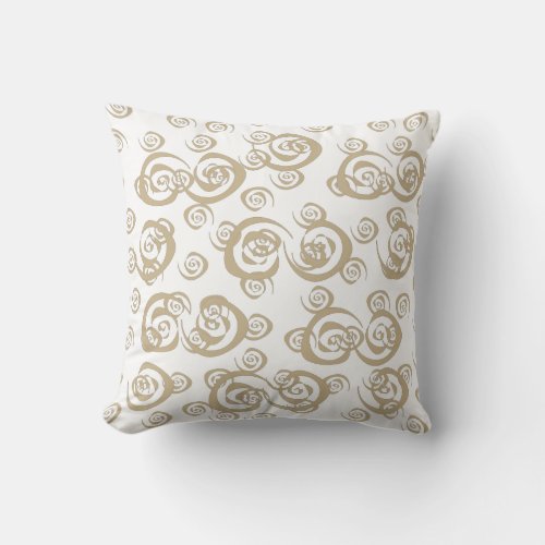 elegant modern spirals patterns throw pillow