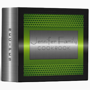 Elegant Modern Stainless Steel Metal Look #3 3 Ring Binder