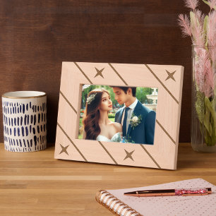 Elegant Modern Stars and Line Art Engraved Frames